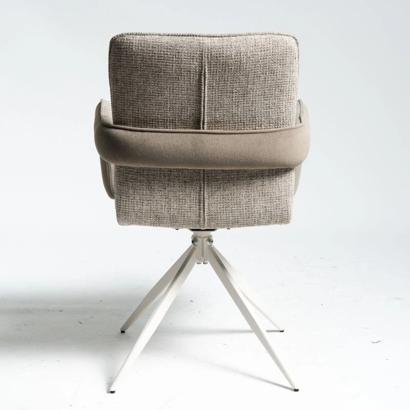 Beige Desk Chair With Armrest Backrest With Stitching factory