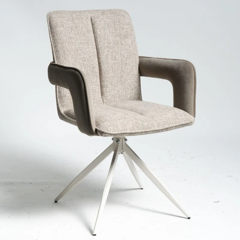 Beige Desk Chair With Armrest Backrest With Stitching best