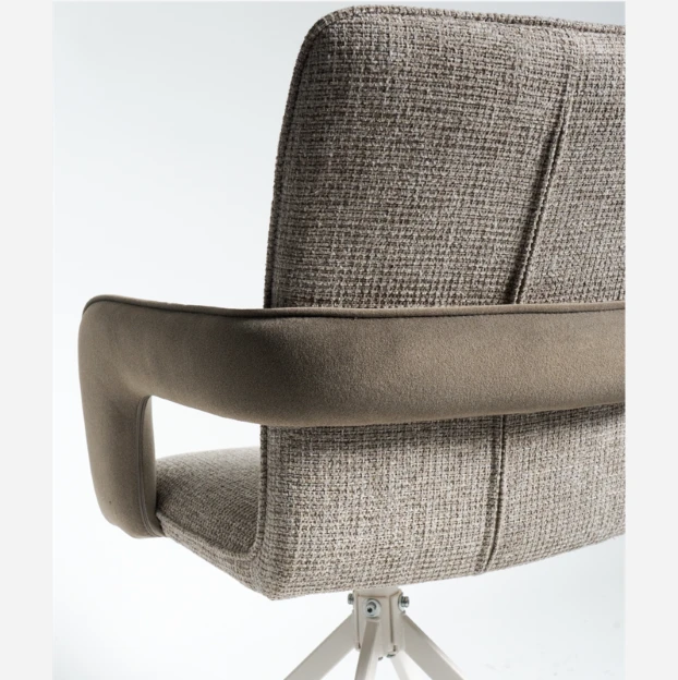 Beige Desk Chair With Armrest Backrest With Stitching high quality